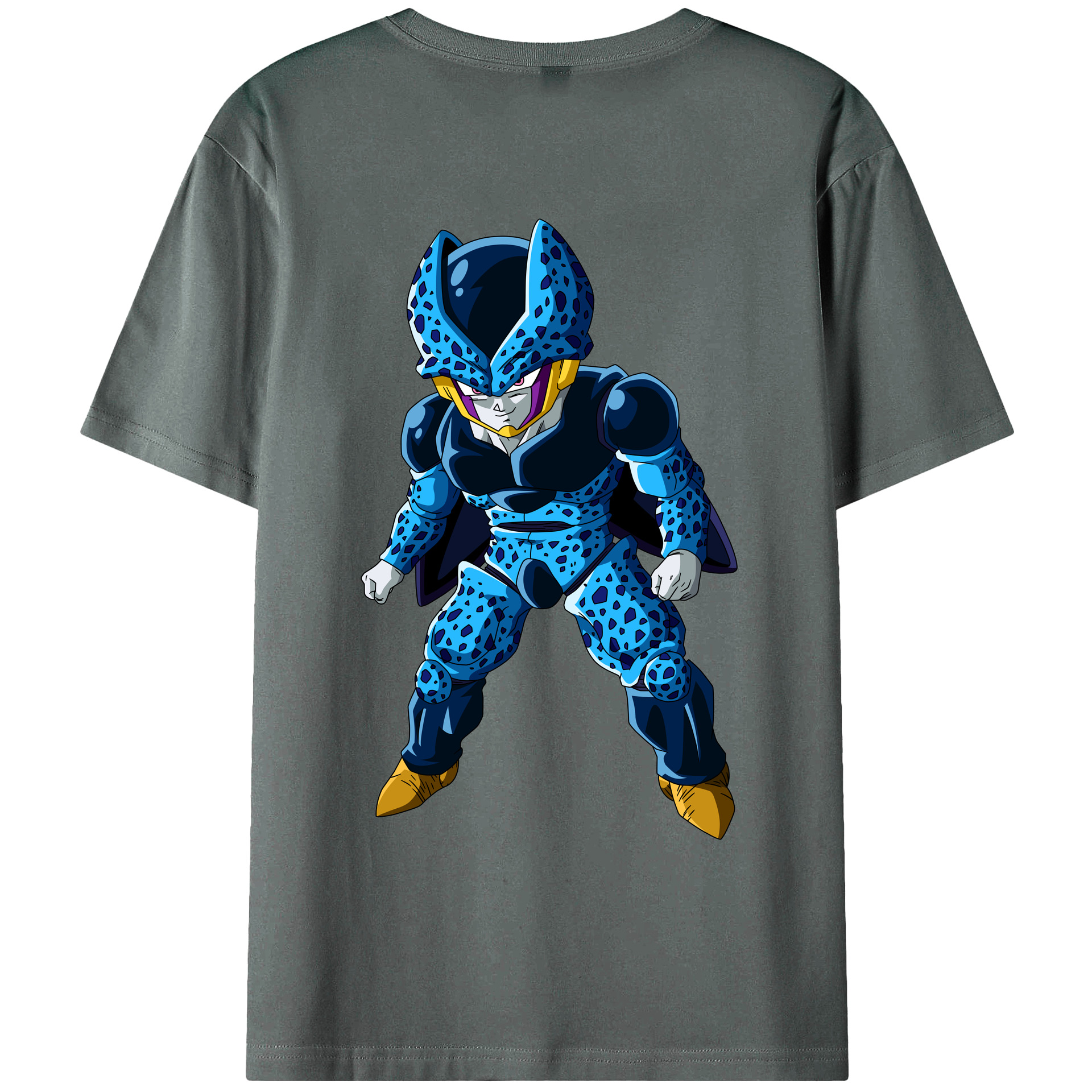 （画像用） ドラゴンボール セル DRAGON BALL Cell 綿100％ メンズ半袖Tシャツ（バックプリント） 通気性